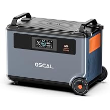 OSCAL 3600Wh Extra Battery for PowerMax 6000 Power Station, Extra Capacity, LiFePO4 Battery Backup for Home Use, Solar Generator PowerMax 6000