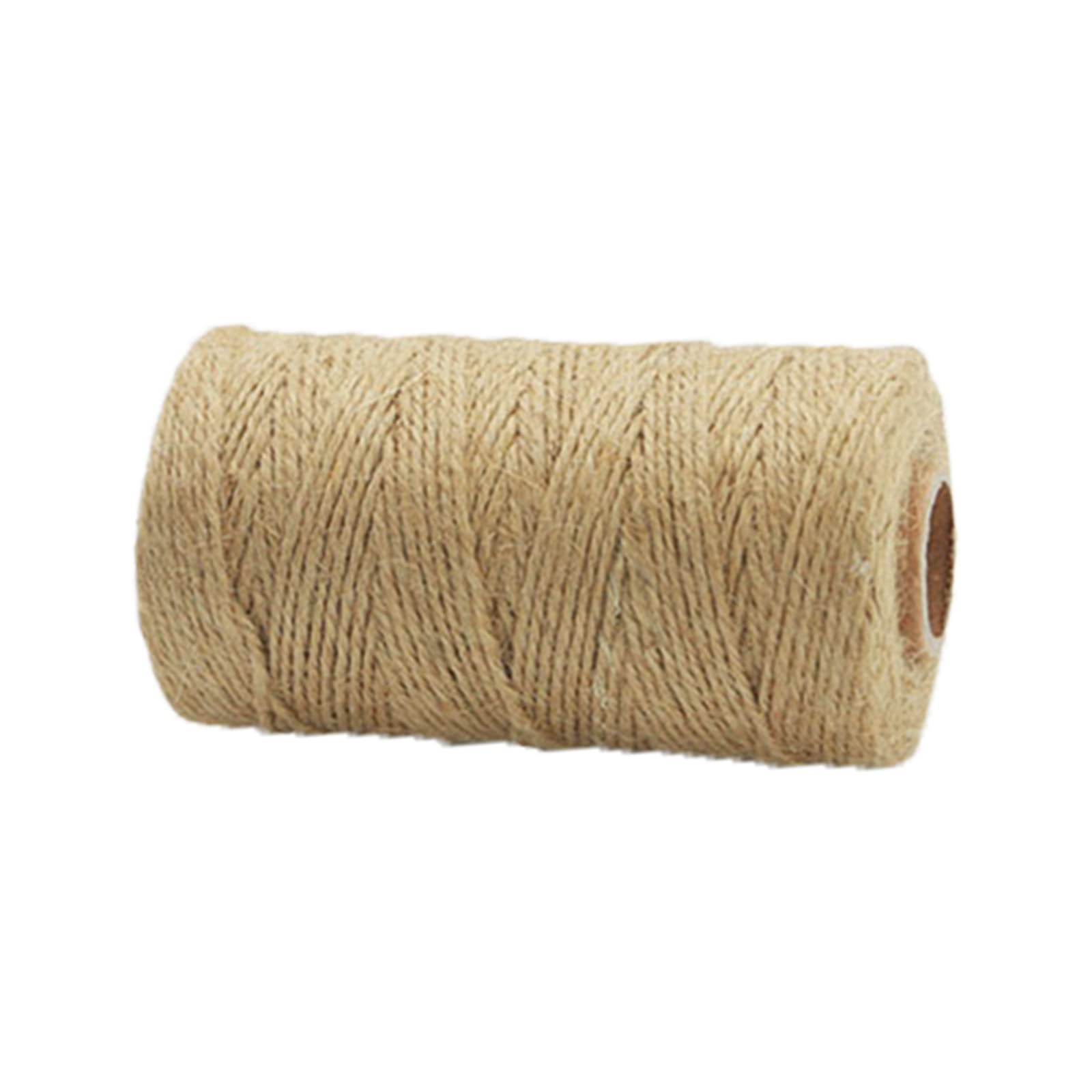 Natural Jute Twine String Rope, 328 Feet Long Garden Twine for Crafts, Jute Twine for Gift Wrapping, Gardening, Packing and Wedding Decor