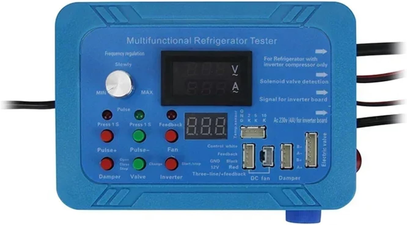 AC220V Refrigerator Compressor Tester Pulse Solenoid Valve Inverter Test Tool Universal English Version