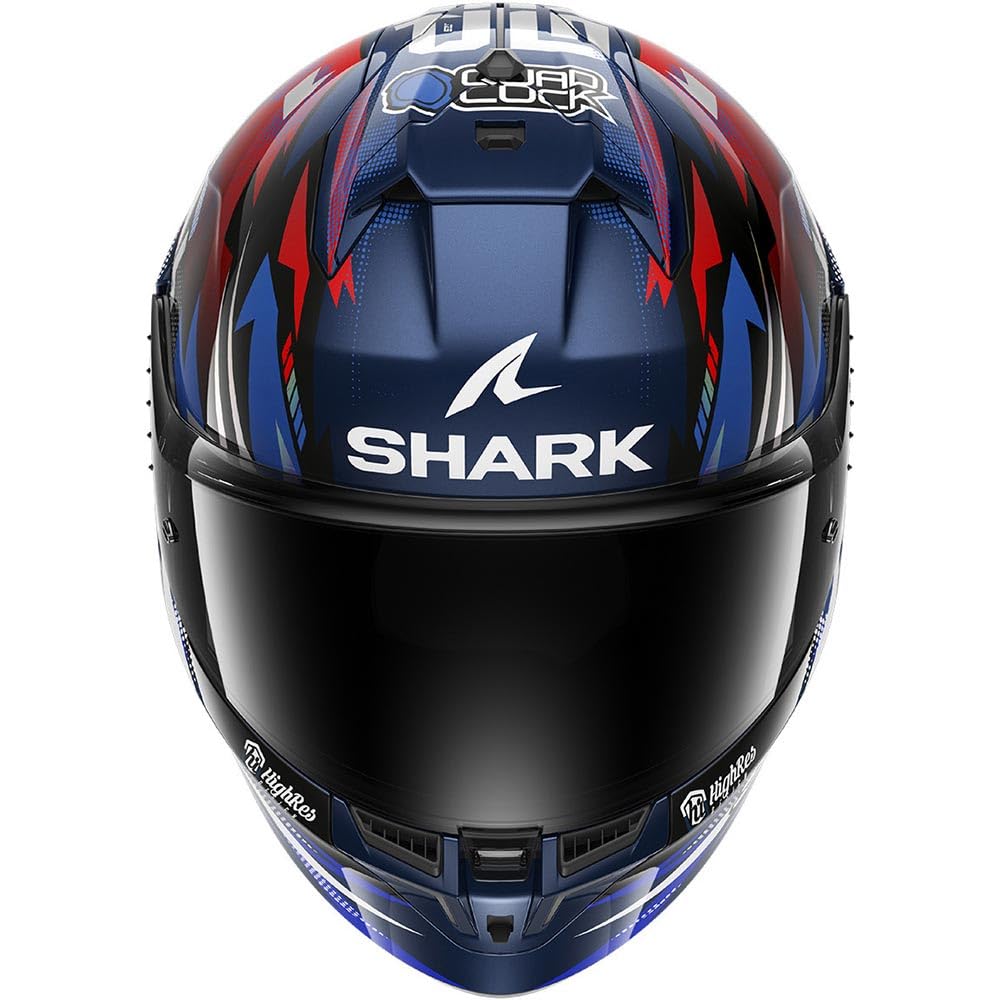 SHARK, Casque Moto Intégral SKWAL CUP REPLICA ZARCO GP de FRANCE Blue Chrome Red BUR, M