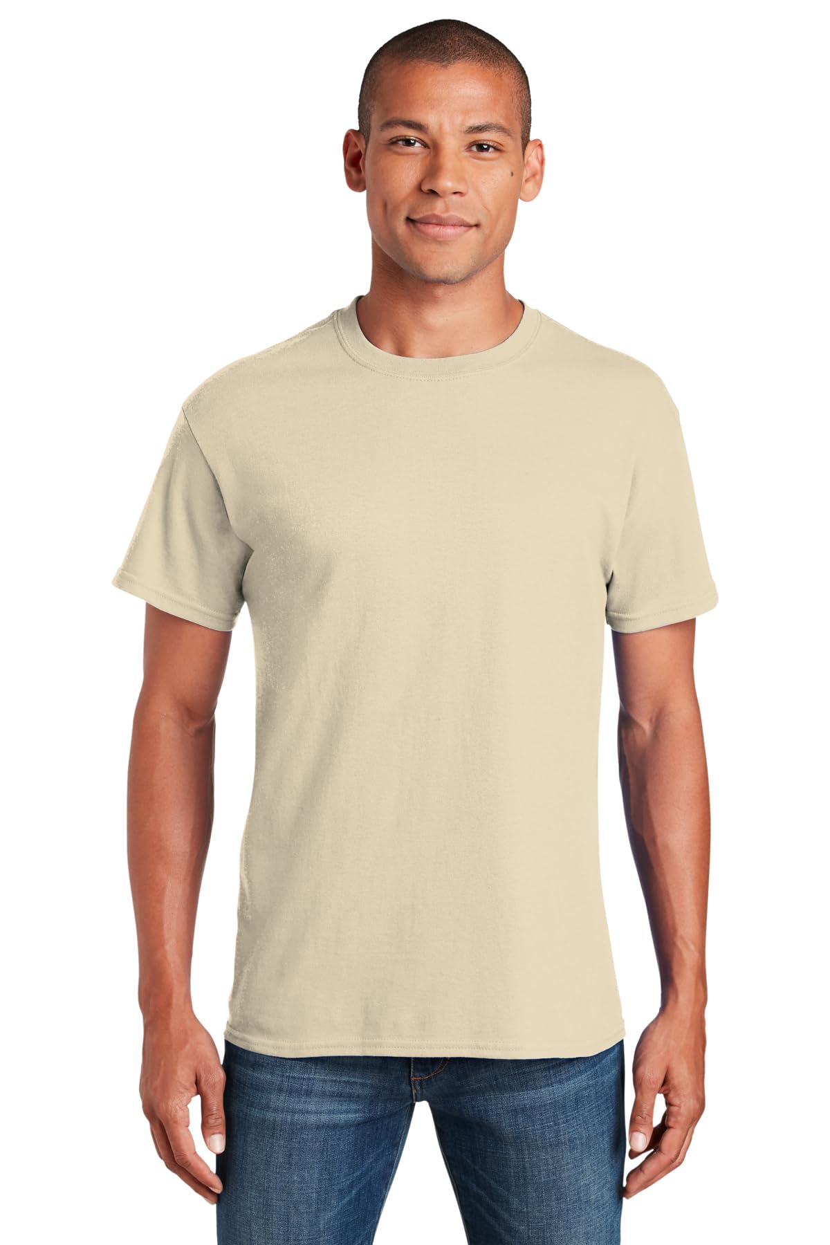 Gildan5.4 oz Cotton T-Shirt (5000) Tee Large Sand