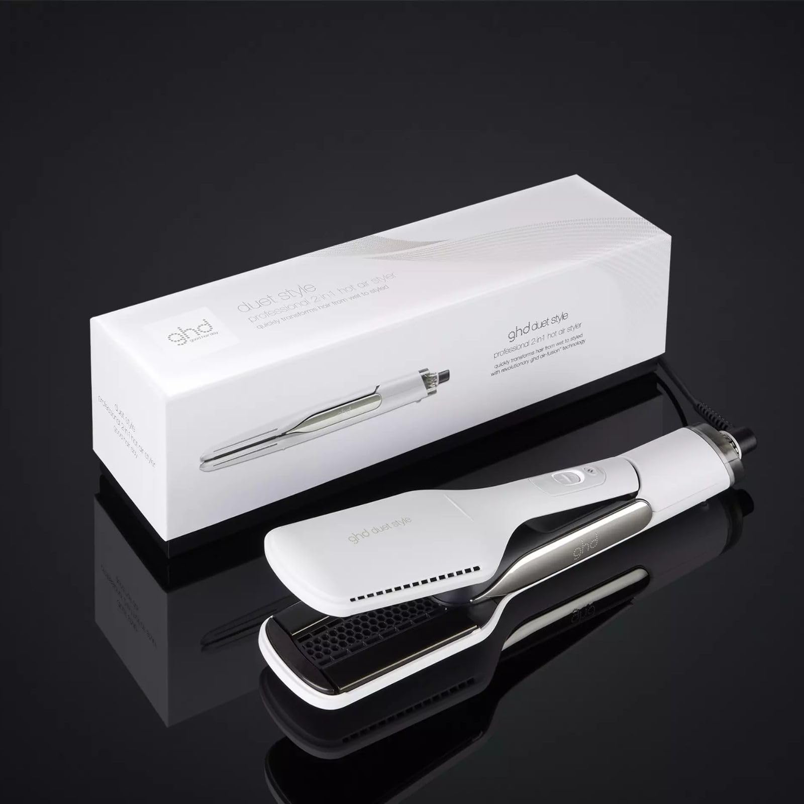 ghd Duet Style 2-in-1 Styler ad Aria Calda – Da Bagnato a Styling Senza Danni da Calore, Capelli Senza Crespo e Più Lucenti – Per Tutti i Tipi di Capelli
