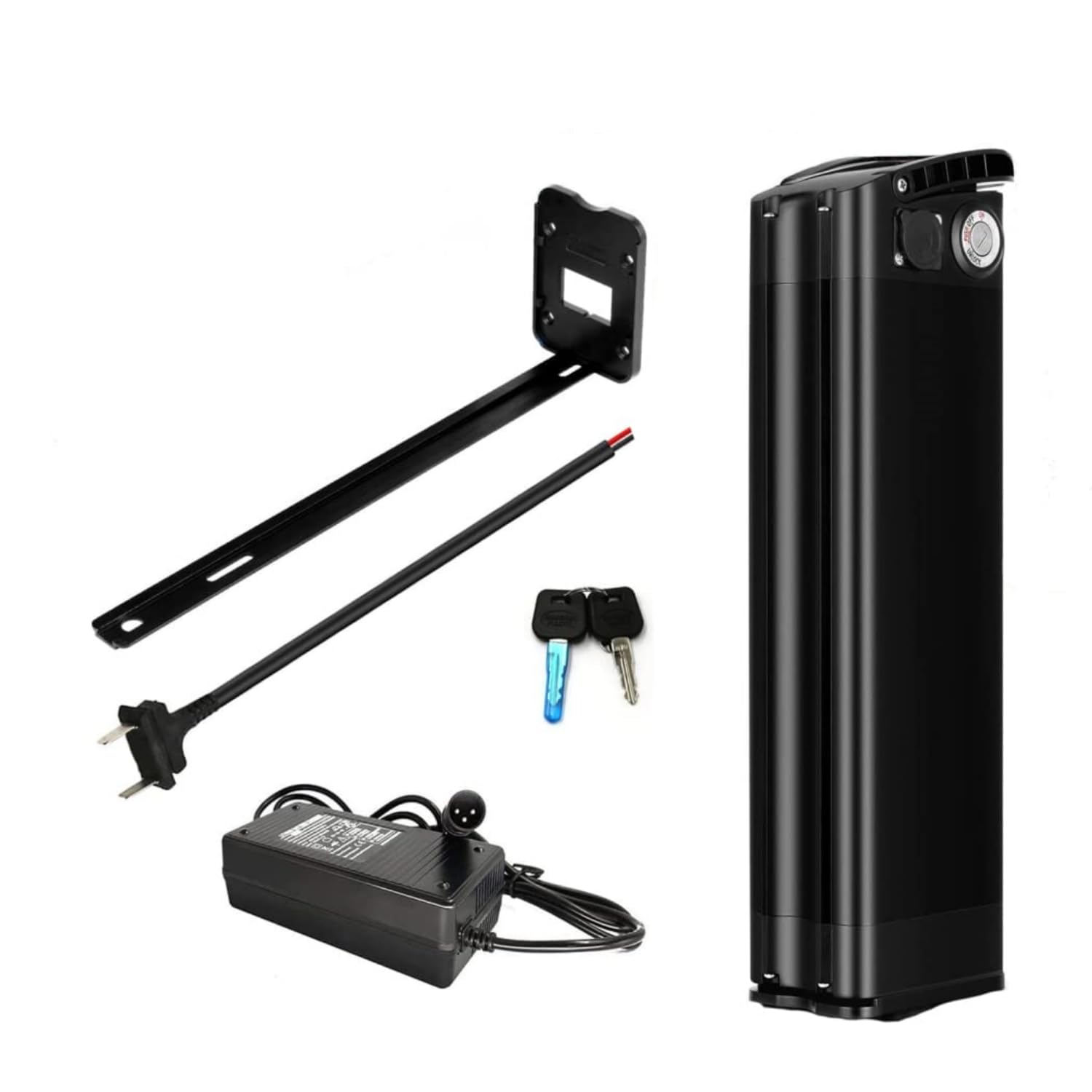 ZHIKAN Ebike Battery 36V/48V, 15.6AH 18AH 20AH 21AH Lithium Ion Battery Electric Bike Battery with Charger and BMS Protection Board, for 250W 350W 500W 1000W Electric Bicycle Scooter Motor (48V18Ah)