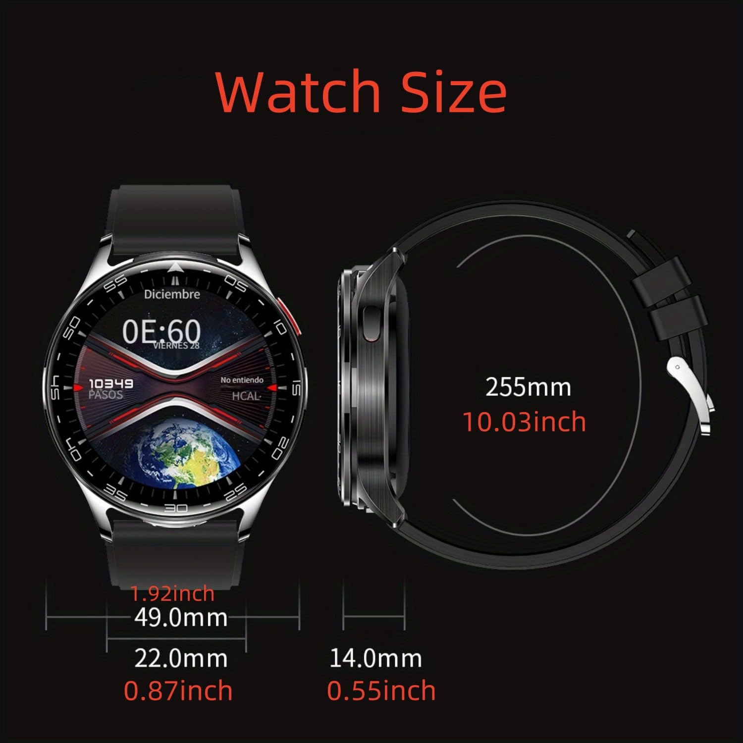 AIEK Montre connectée avec écouteurs pour homme et femme, écran rond de 1,39 pouces, tracker de fitness avec écouteurs Bluetooth, moniteur de fréquence cardiaque et moniteur de sommeil, pour Android
