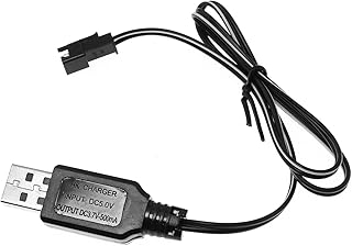 SM-2P USB Power Charger Cable RLECS 3.7V 5000mA Output NiCd NiMH Battery Pack USB Charging Cable with SM 2P Plug for RC Excavator RC Cars