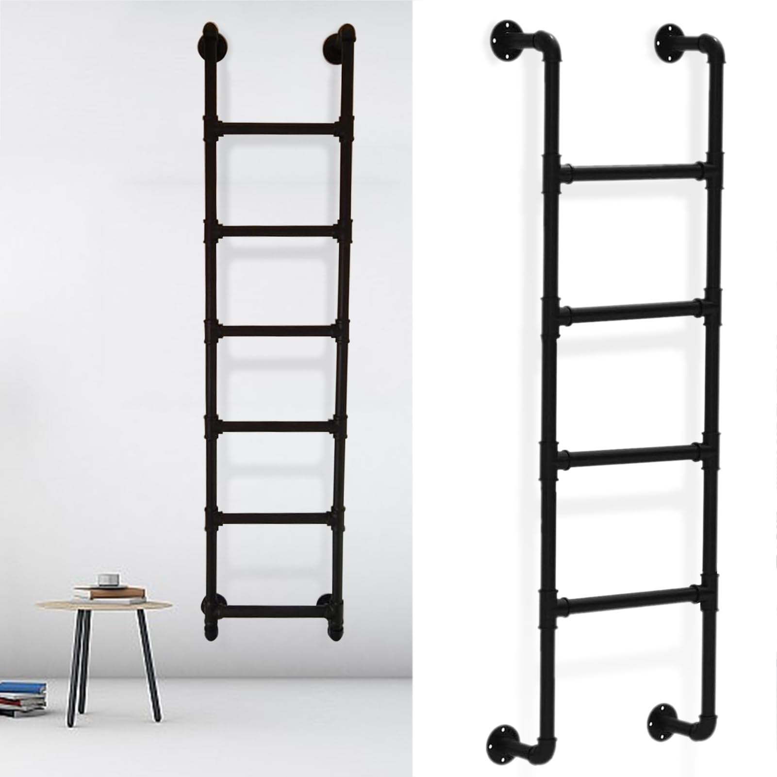 Escalera de litera de pared antideslizante para evitar caídas en camas altas