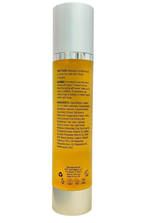 Su-Skin Gentle Foaming Facial Cleanser, Hydrating Gel Cleanser, Safe Makeup Remover, with Aloe Vera
