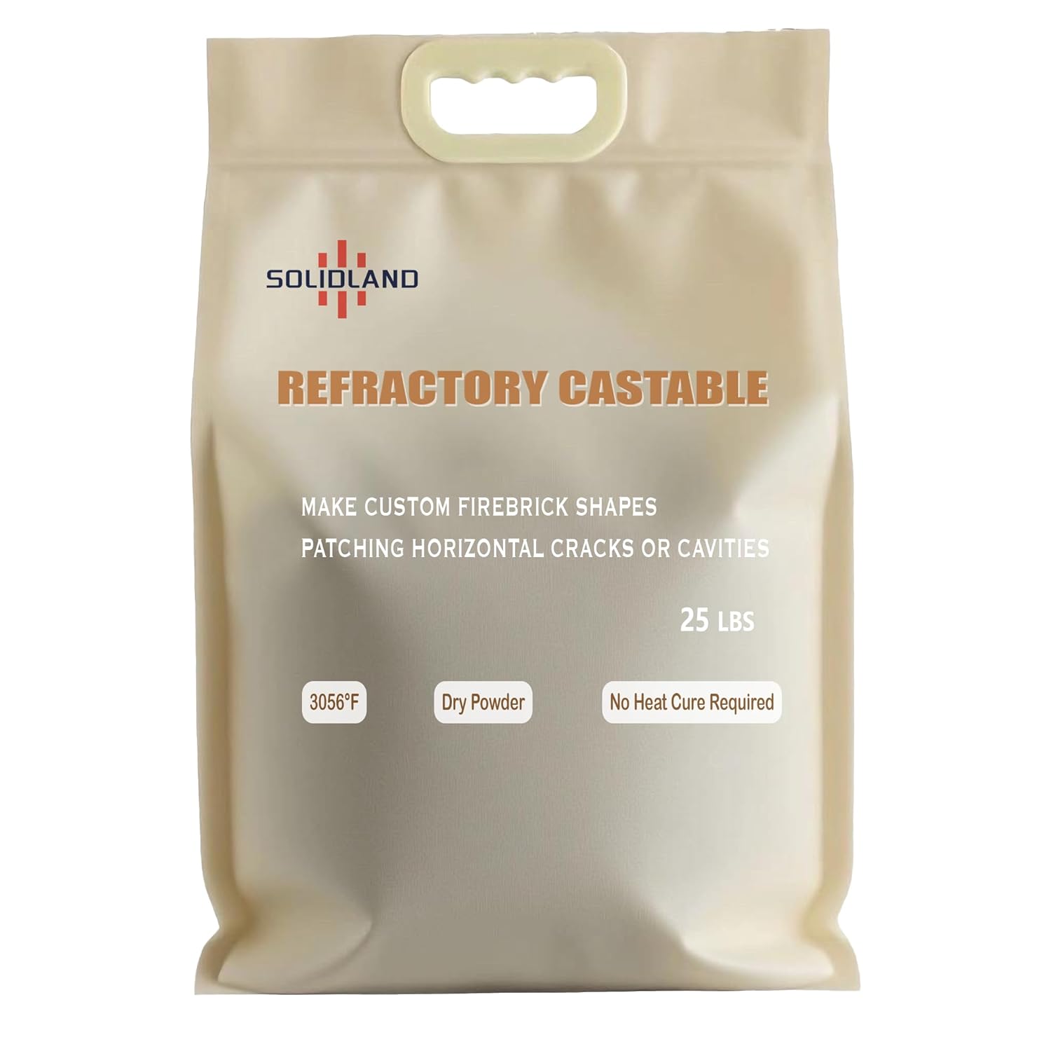 Refractory Castable - 25 LBS 3056°F High Temperature Refractory Concrete Dry Mix - Casting FireBricks, Panels and Custom Shapes for Kilns, Forges, Fireplaces & DIY Projects