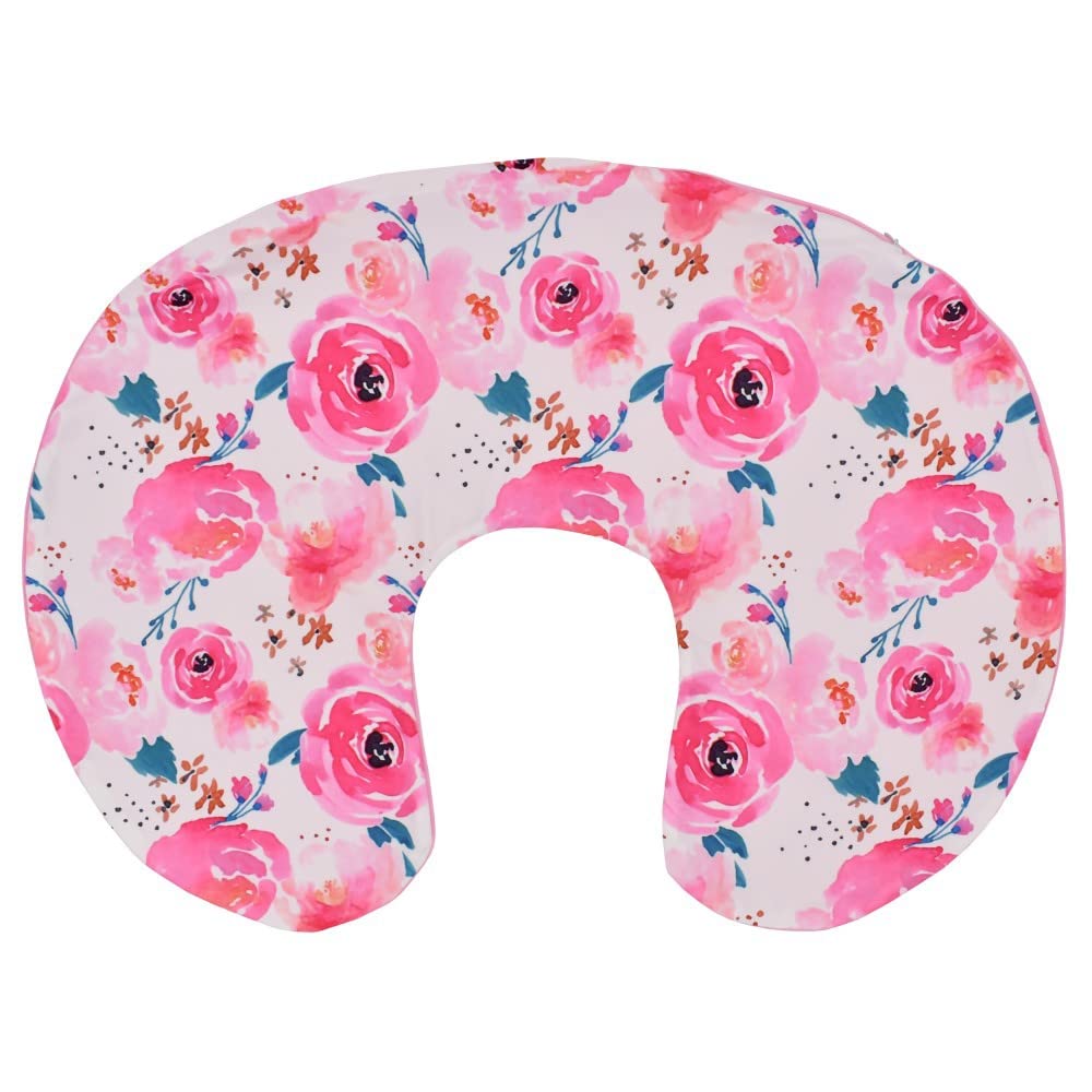 iEvolve Nursing Pillow Cover Breast feeding Pillow Support Positioner lounger cover for Baby Boy Girl, Cover Only(Flushing Rose)