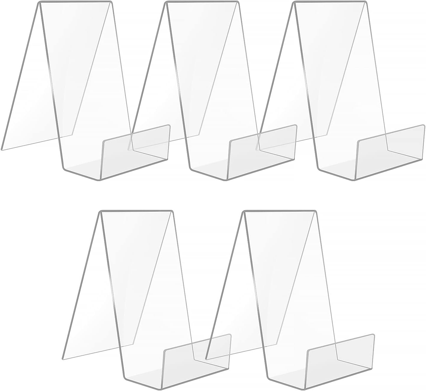 5 Stück Acryl Buchständer Transparent - Display Ständer Für Bücher & Tablets