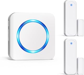 Satisure Wireless Door Chime: 700FT Range, 58 Melodies, 5 Volumes - 2 Sensors + Receiver for Home, Business, Kids Safety