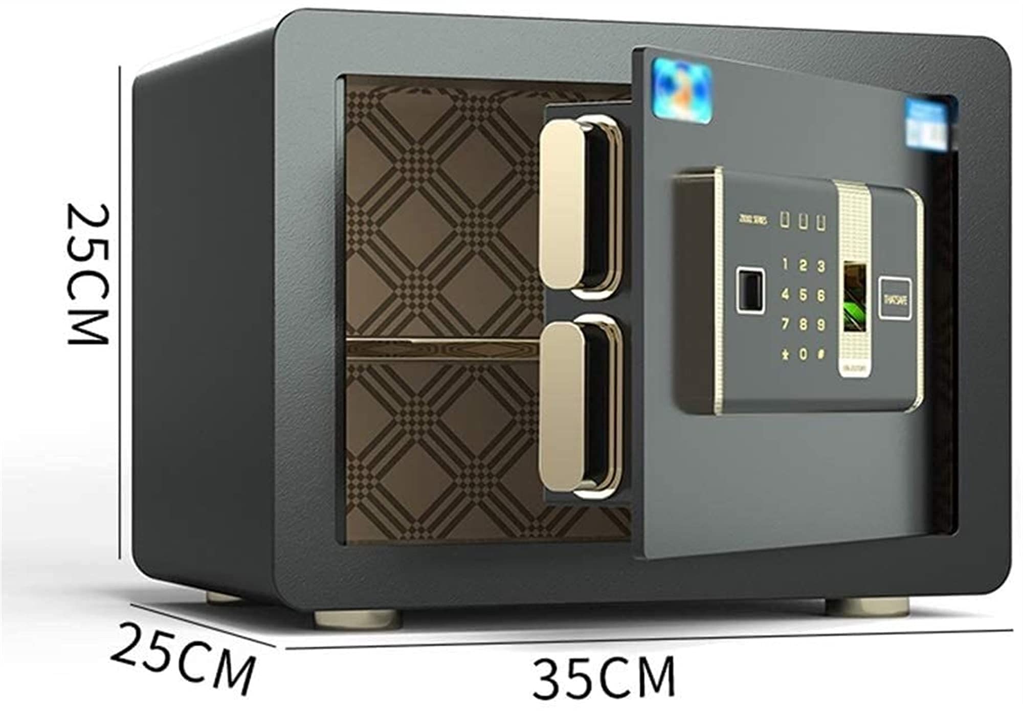 Cassaforte e Durevole ignifuga Impermeabile per casseforti elettroniche digitali per la casa con Password Media per Impronte digitali Smart Office Cassaforte antifurto Tutta in Acciaio