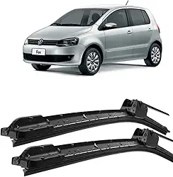 Par Palheta Limpador Para Brisa em Silicone Compatível com Vw Volks Fox 2003 2004 2005 2006 2007 2008 2009 encaixe tipo gancho