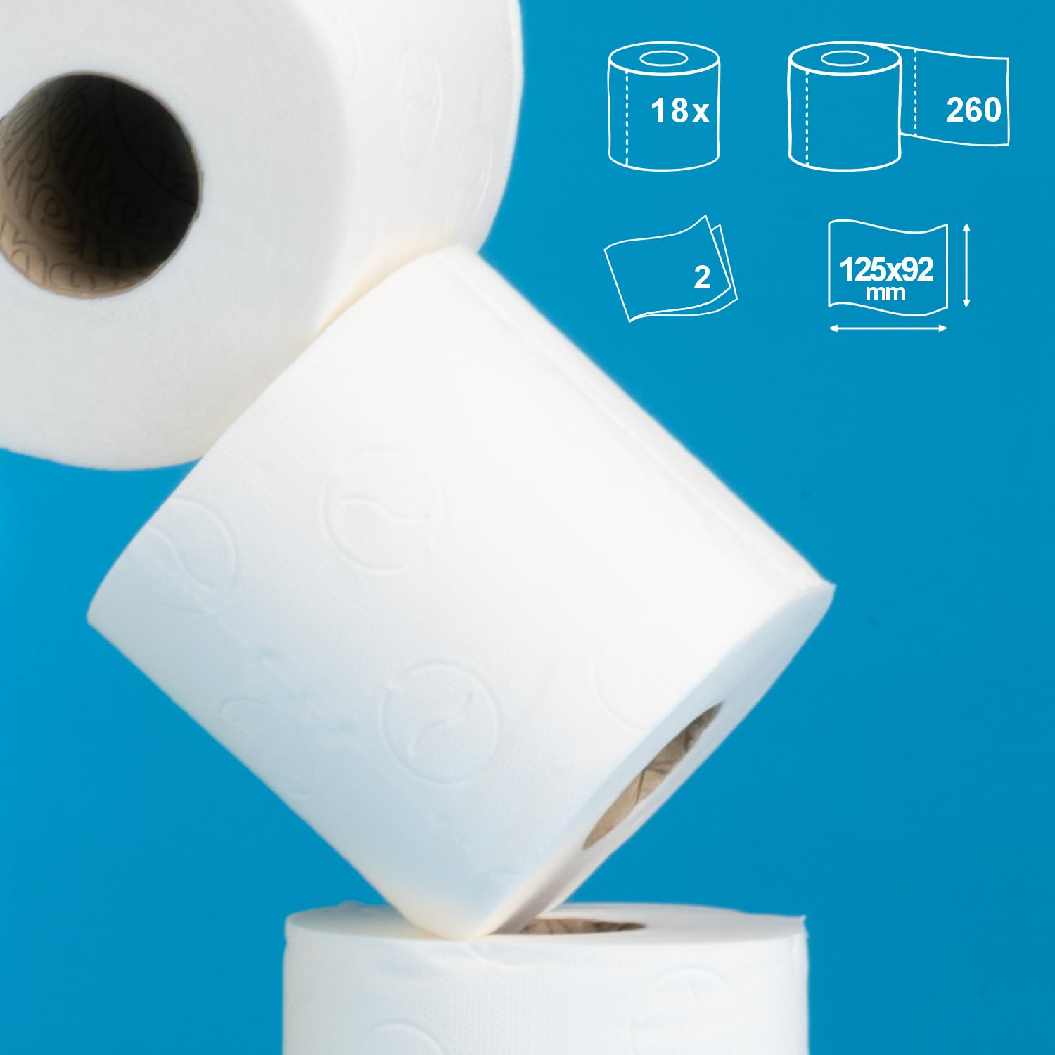 Renova Papel Higiénico Super Duplo - 9 Rollos Dobles (equivalentes a 18 rollos estándar) (Paquete de 6)