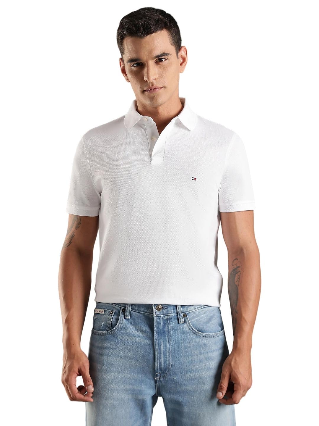 tommy hilfiger Solid Regular Fit Cotton Polo T-Shirt-picture-32
