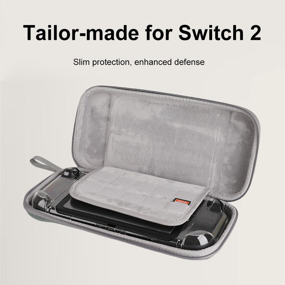Bolsa de transporte de doble capa para NS2, funda rígida para tarjetas de juego, organizador portátil para consola de juegos