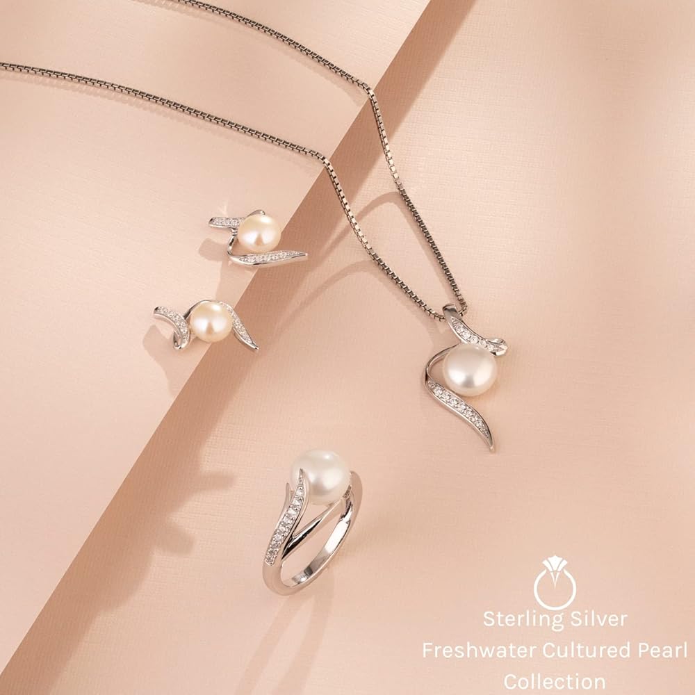 Amazon.com: PEORA 8mm Freshwater Cultured Pearl Elegant
