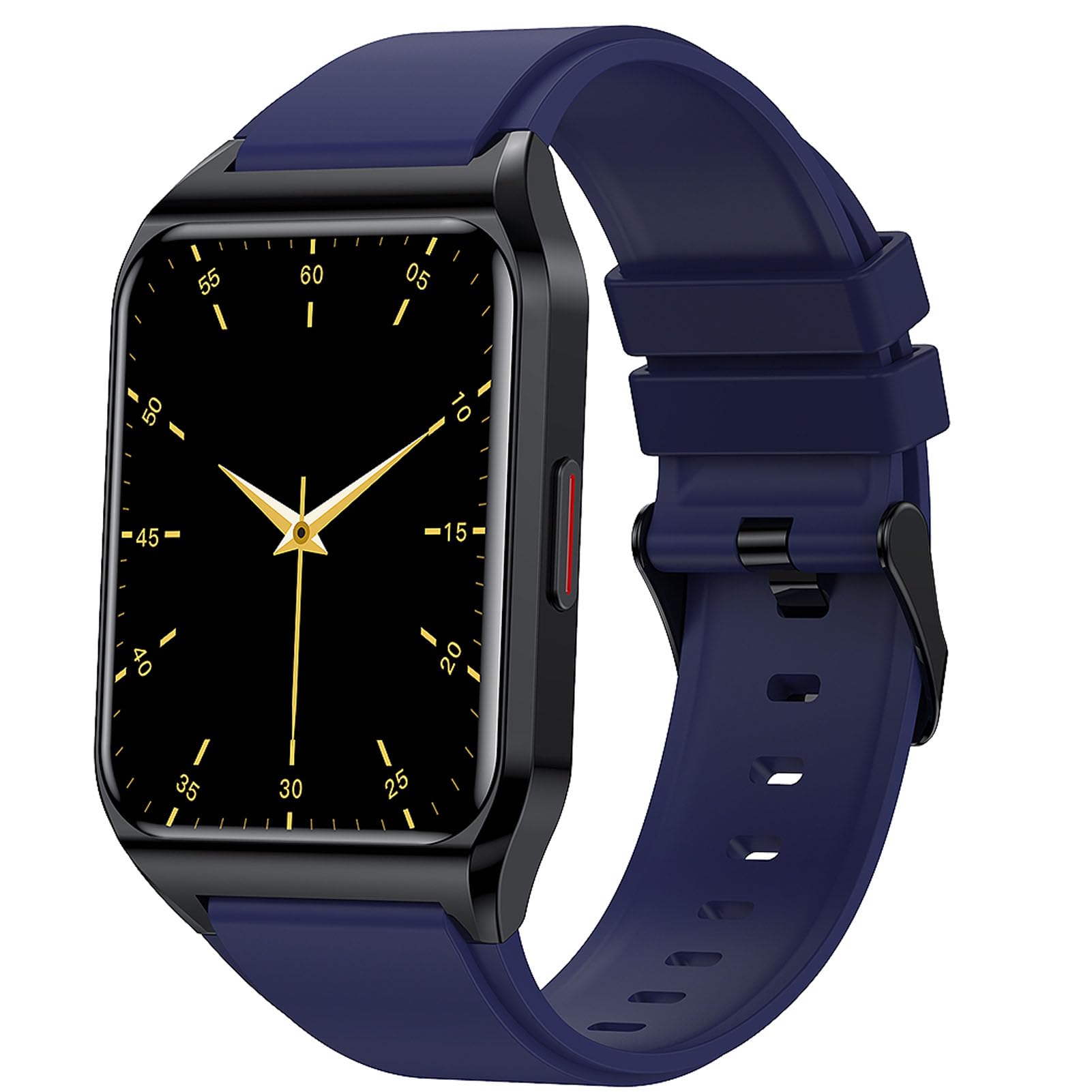 findtime Orologio da uomo – Ossimetro | Termometro corporeo | Grande schermo da 1,69 pollici | Orologio da donna compatibile con telefoni Android e iOS Cinturino in silicone, blu, misura unica