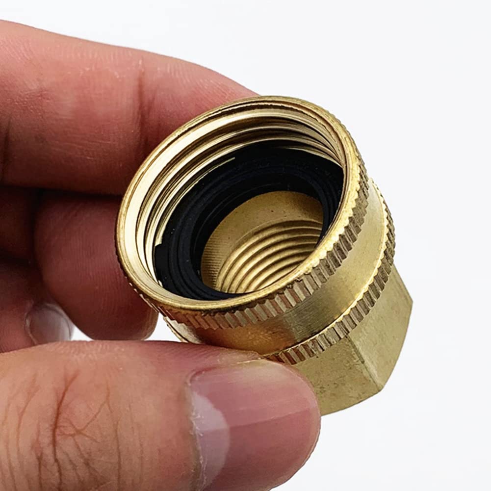 Lisher - Juego de 20 accesorios de manguera de riego con rosca giratoria de 3/4 pulgadas (1/2 pulgadas), adaptador de manguera con junta de goma