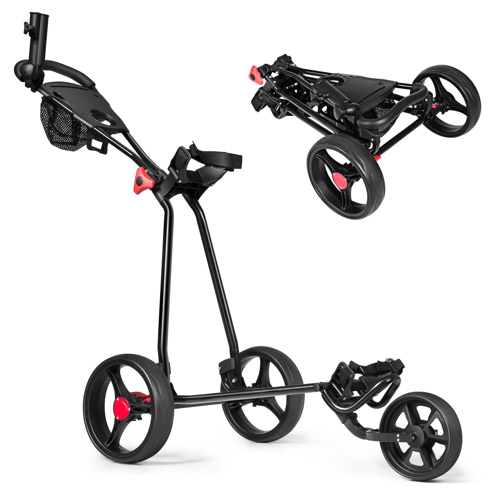 FANTASK Unisex – Erwachsene Golftrolley, Schwarz, 91 5 X 60 X 129 5 cm L X B X H EU