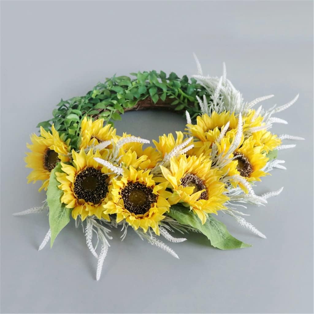Faux Sunflower Garland Home Door Decoration Festive Wall Hanging Wedding Patio Decoration