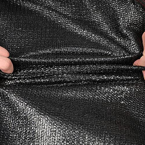 Tissu d'ombrage noir 80% 5x5m avec œillets pour serre et terrasse