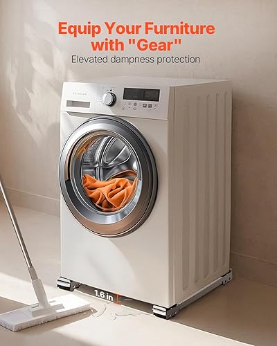 Miniatura 3 de VEVOR Rodillos para electrodomésticos de muebles resistentes, rodillos extensibles, base de lavadora móvil, soporte para refrigeradores, secadores,