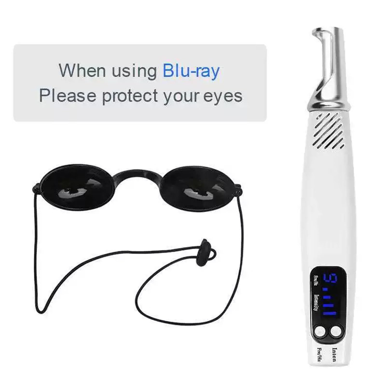 Picosecond Pen Spot Remover Skin Tag & Mole Kit, niebiesko-czerwony zestaw do usuwania znamion i narośli skórnych Picosecond Pen Tattoo Dark Spot Remover z 9 zębami Red