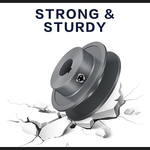 Miniatura 3 de Polea de correa mecánica de banda de ranura simpledoble, polea de banda perforada a tamaño, sección de hierro fundido (ranura única, AK25-58)