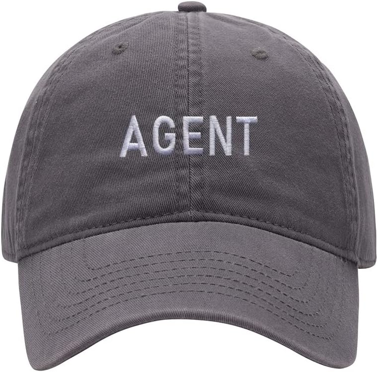 Baseball Cap Men Agent Embroidered Washed Cotton Dad Hat Baseball Caps