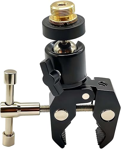 Abrazadera de cangrejo articulada de 14 pulgadas con cabeza de bola a rosca de 58 pulgadas - Soporte ajustable para micrófonos, para Insta360 X5 X4