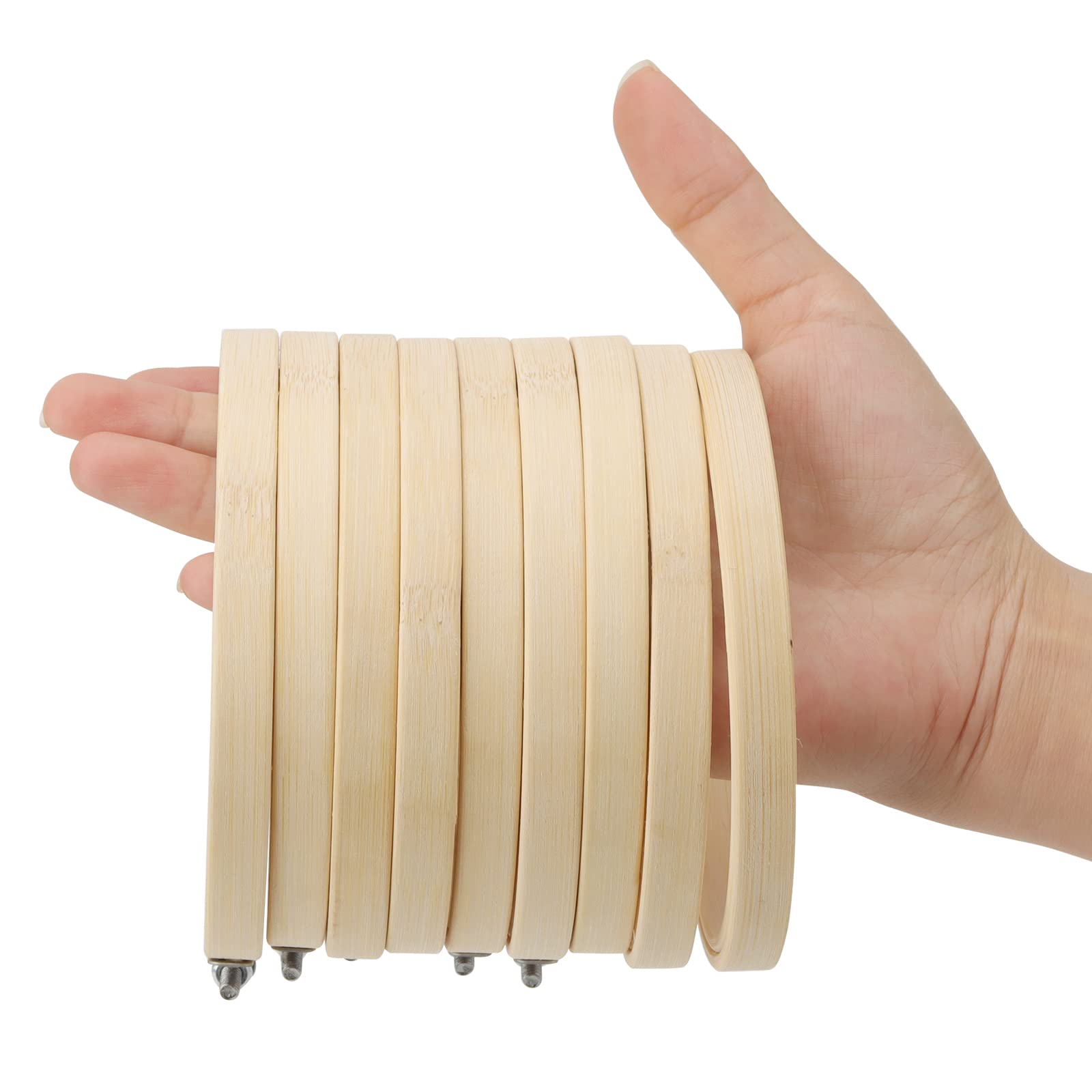 MANCHAP Confezione da 20 cerchi da ricamo 10 cm, telaio da ricamo, regolabili, per ricamo a punto croce, anelli circolari per lavori artigianal
