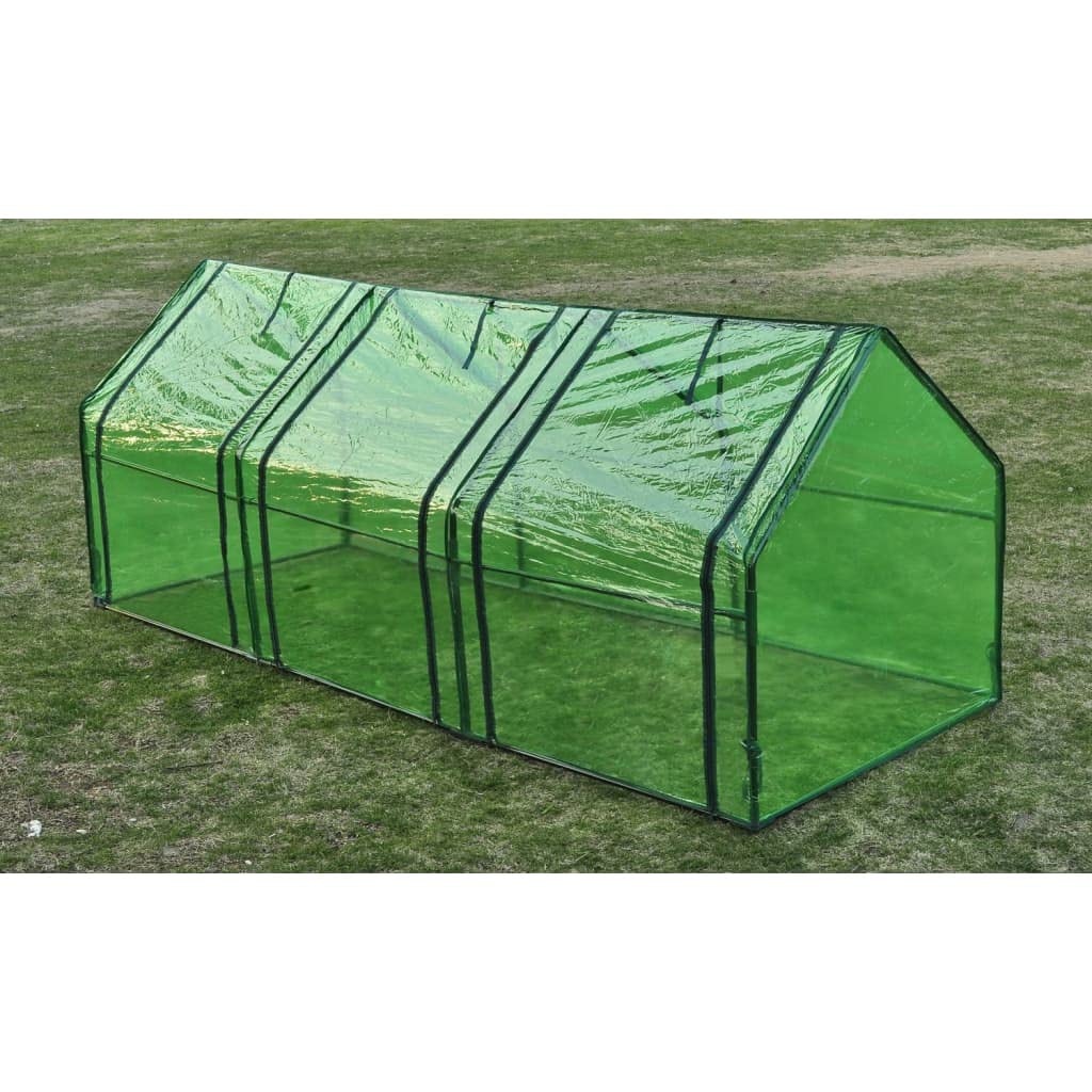 Szklarnia z 3 drzwiami, zielony domek na pomidory ze stali malowanej proszkowo, 240 x 90 x 90 cm, odporna na rozerwanie folia PCW, odporna na mróz i promieniowanie UV, idealna do uprawy