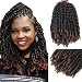 Spring Twist Crochet Braids Real Kanekalon hair 6 Pcs In packs Bomb Twist Crochet Hair Ombre Colors Synthetic Fluffy Hair Extension 8 inch (8inches, T30#)