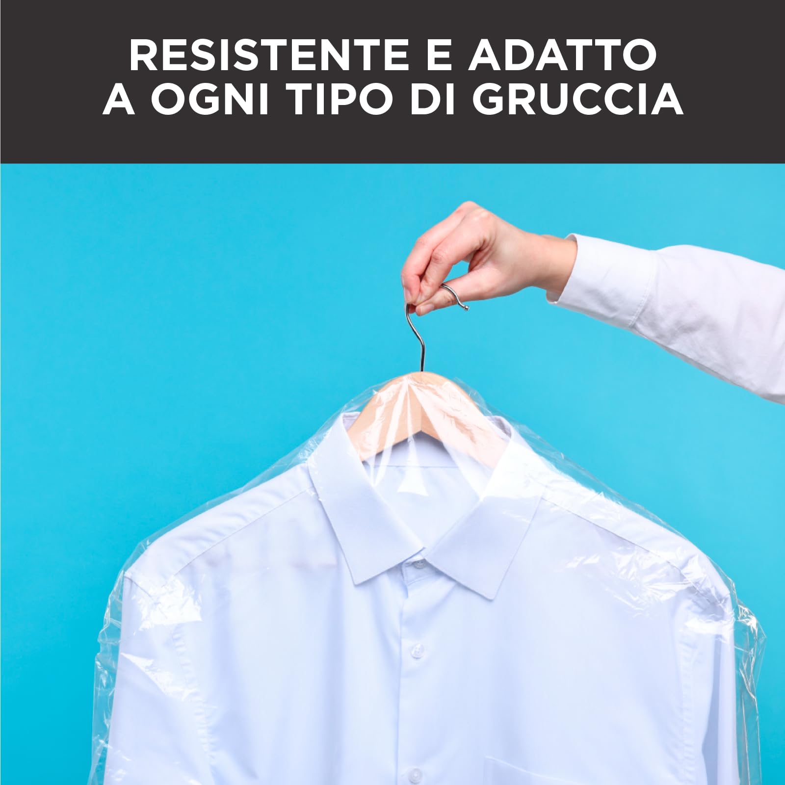 20 Custodie Trasparenti Per Abiti 60x120cm - Sacchetti Antipolvere Per Armadio E Tintorie - Riutilizzabili - Foto 4