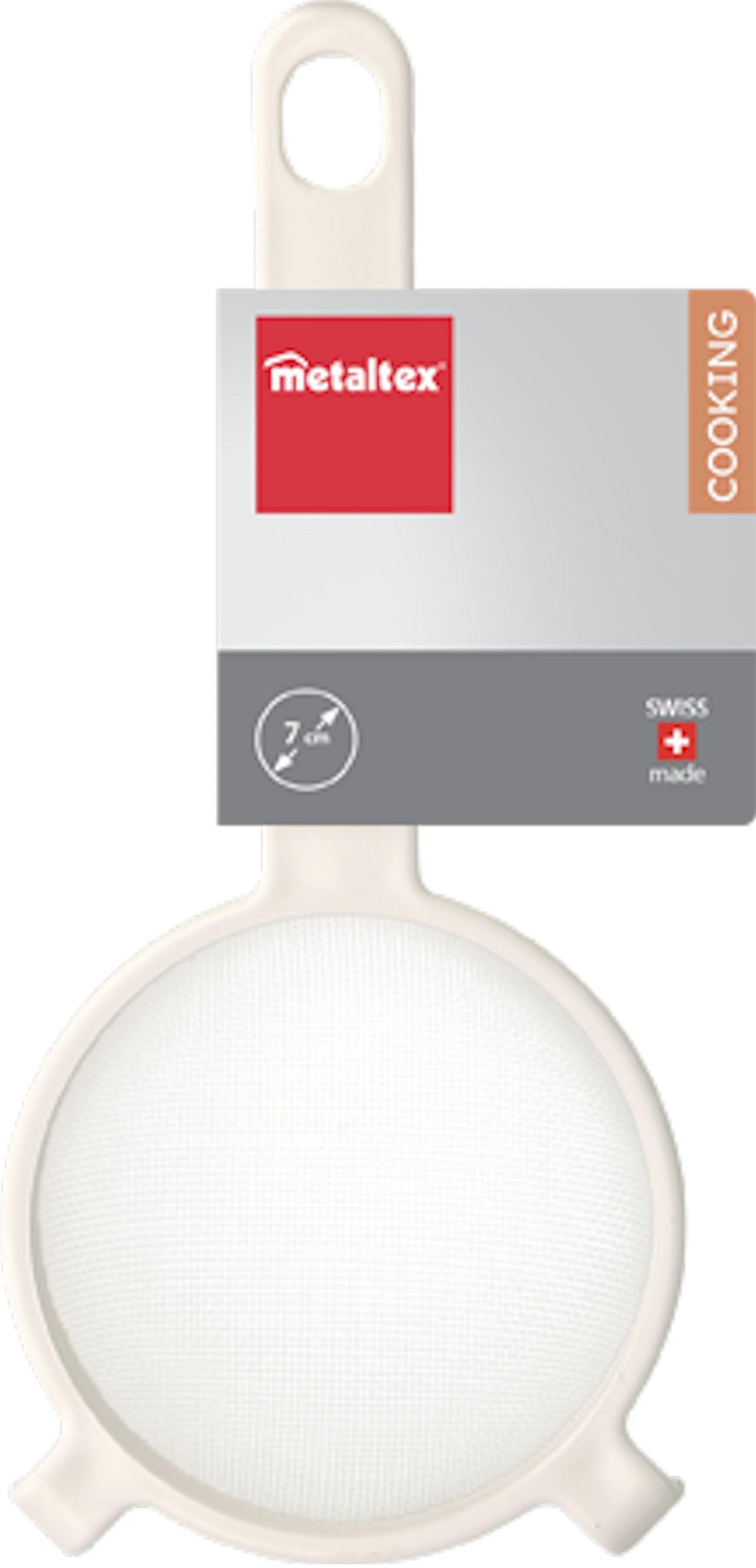 Metaltex 111607 - Colador de media bola, plástico/nylon, 7 centímetros, blanco