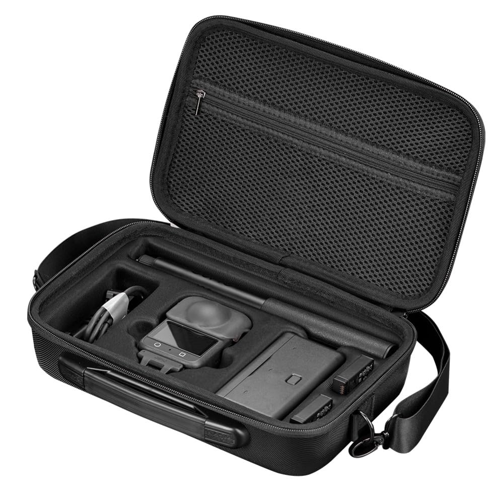 Harte EVA-Tragetasche für DJI für Osmo 360, stoßfest, wasserabweisend, Kamera-Aufbewahrungsbox mit Schultergurt, kompakter Reiseschutz, 39 x 20 x 8,8 cm