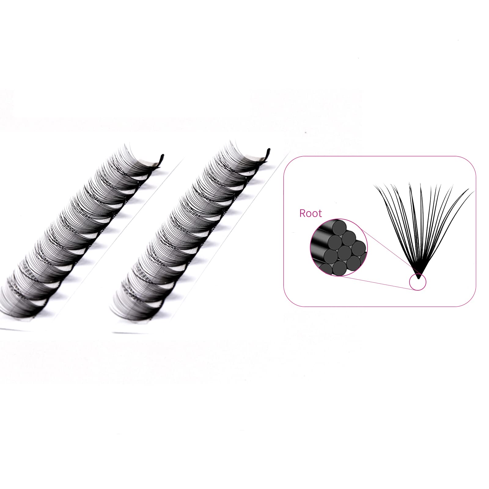 Volumen Ruso 10D 0.07mm C Curl 15mm Prefabricados Extensiones de Pestañas Volume Lashes Extension Ruso Pestañas — view 251