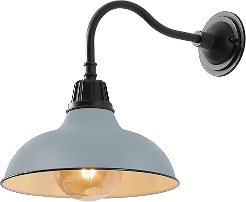 JONATHAN Y JYL7613N Aurora 12.25" Aplique de Pared Exterior de 1-Luz Estilo Rústico Industrial para InterioresExteriores de Hierro LED con Brazo de