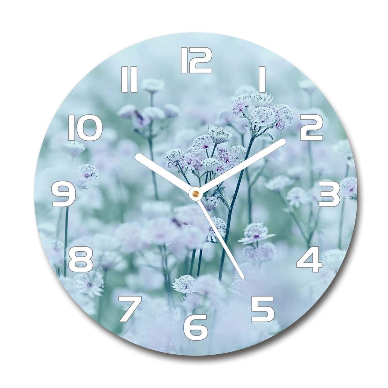 Horloge silencieuse sur pied Tulup en verre pour en finir avec le tic-tac