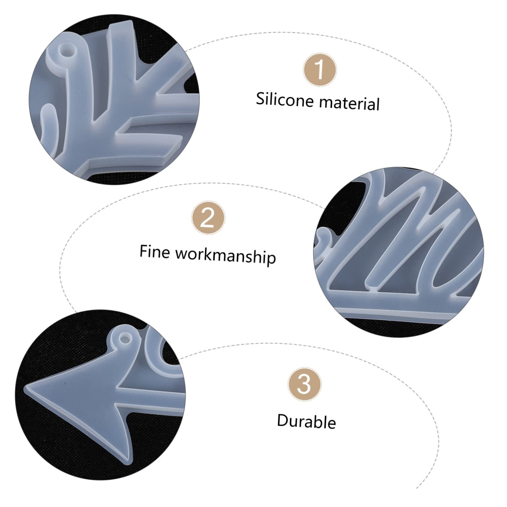 DOITOOL 2 Series Moldes De Silicona Para Letras Diy Epoxy Mold Para Pendientes Y Decoraciones De Puertas Material Seguro Y Reutilizable Para Manualidades 2 Piezas*2