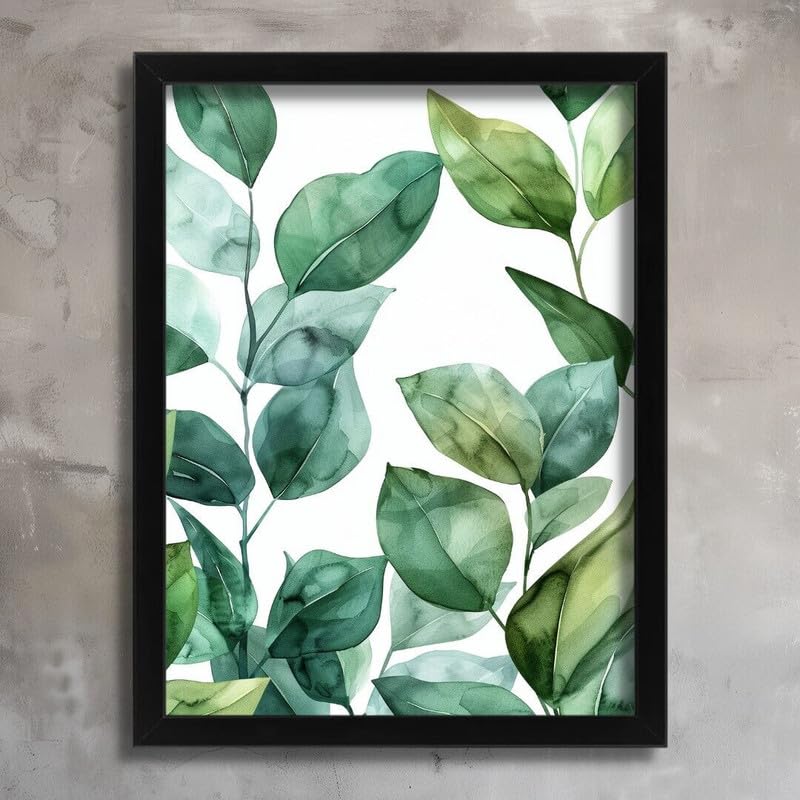 Décoration murale botanique affiche de plante verte pour salon et bureau zen