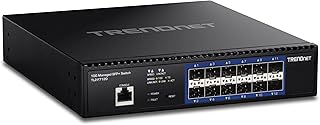 TRENDnet 12-Port 10G Layer 2 Managed SFP+ Switch, TL2-F7120, 12 x 10G SFP+ Ports, 240Gbps Switching Capacity, Supports 10GBASE-X / 1000BASE-FX SFP Fiber Modules, Lifetime Protection, Black