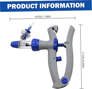 Auto Injection Device Intramuscular, Auto Injector Syringe Goat Gun, 5ml Cattle Syringe Gun with Bottle Insertion Continuous Adjustable Accurate Livestock for Goat Pig Cow