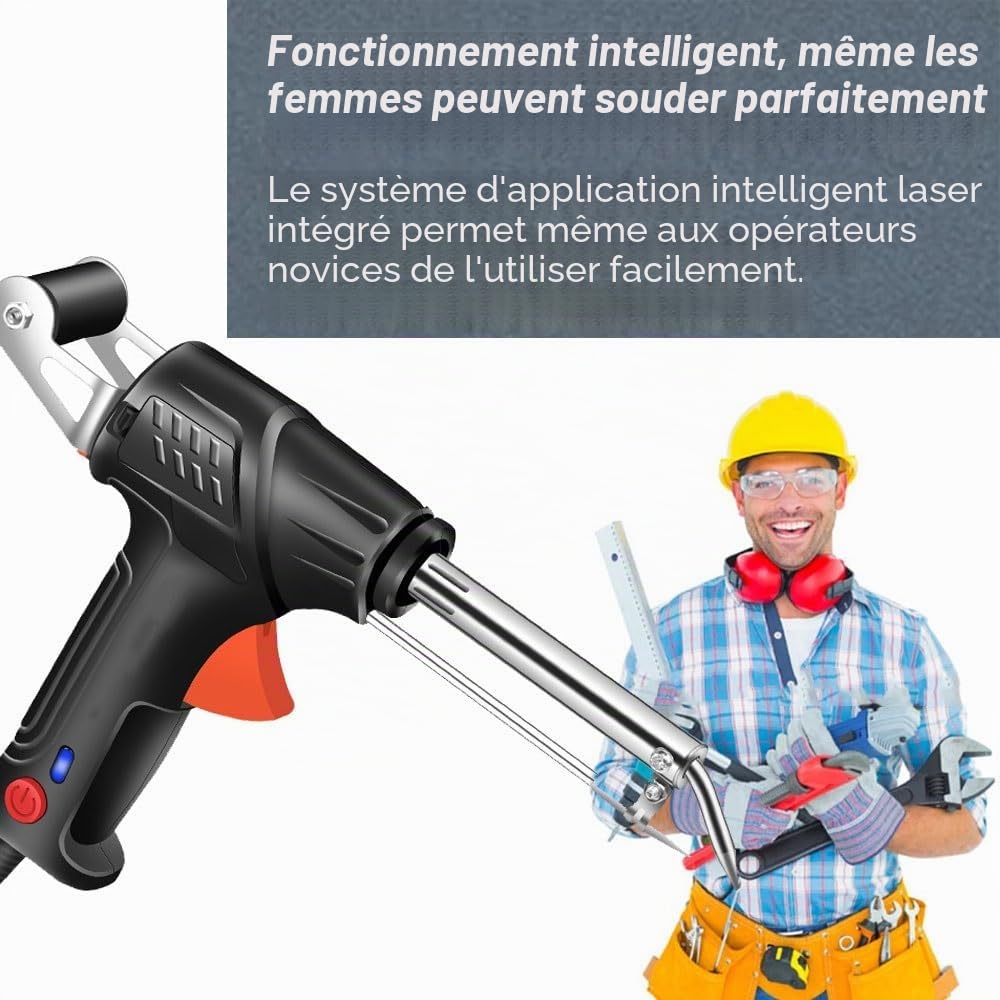 Pistolet à Souder Manuel Portable 3 En 1, 2 Outils de Soudage Laser Industriels à Chauffage Interne, Fer à Souder Multifonction, Pour RéParation Industrielle