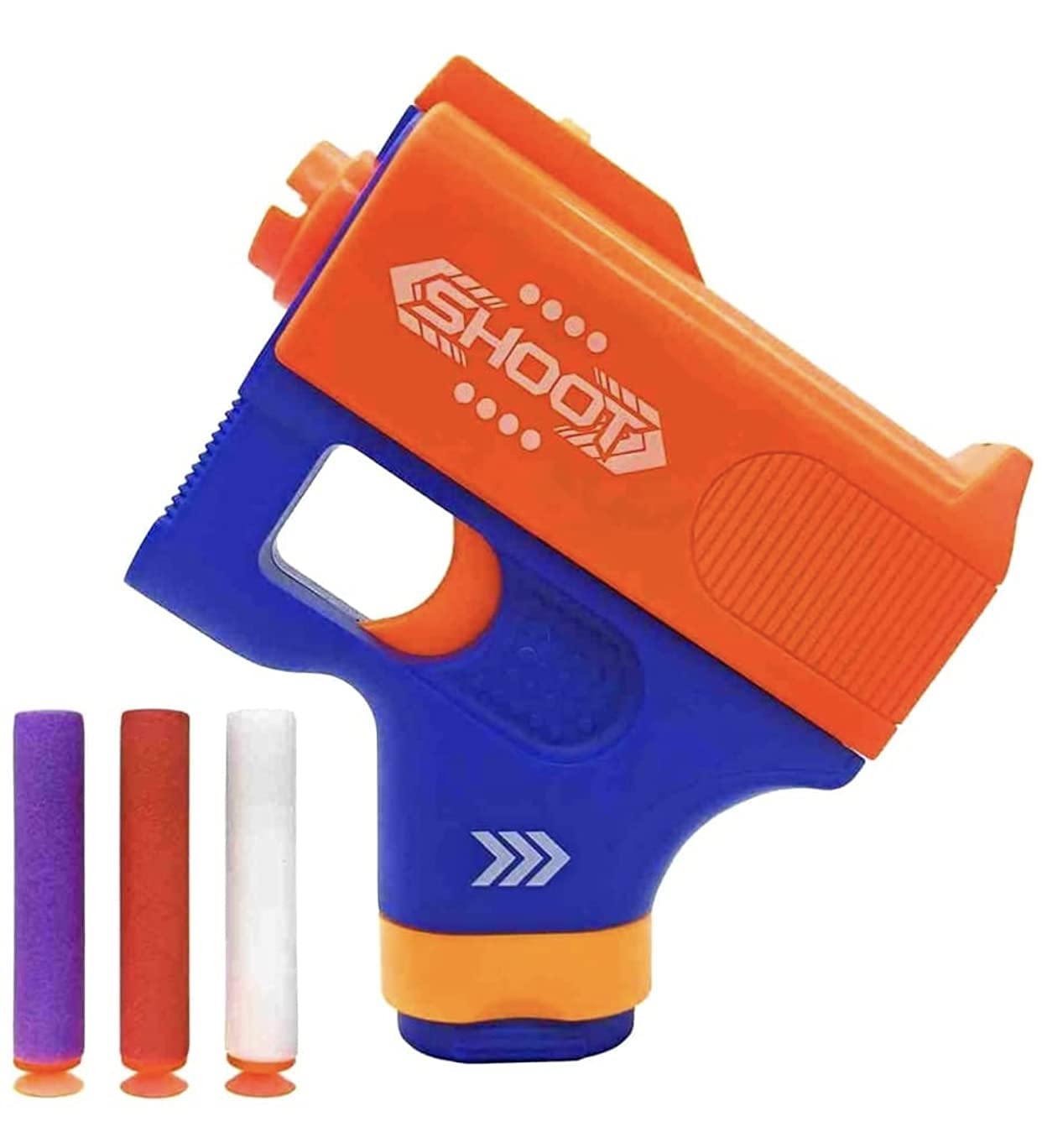 RR Enterprizes Mini Manual Blaze Storm Gun Toy for Kids | Indoor Outdoor Play | 3 Soft EVA Foam Bullets Included | Manual Target Shooting Gun Toy | Birthday Return Gift -Multicolour (B0D849YMDW) Amazon Price History, Amazon Price Tracker