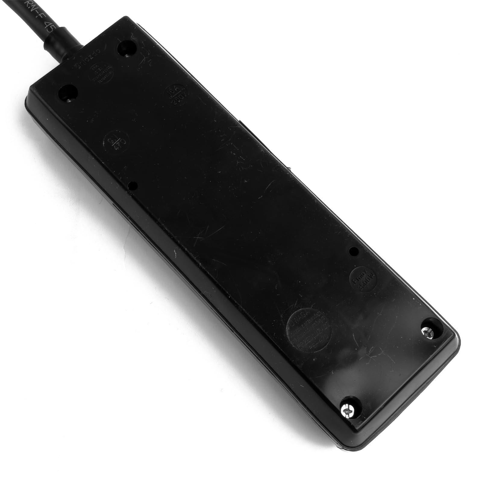 Doktorvolt Rallonge électrique - 4 prises - 15 m - Multiprise 3 x 1,5 mm² - Résistant à l'huile et aux intempéries - Noir