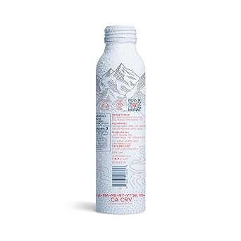 JUST Bubbles Watermelon - Pure Premium Sparkling Spring Water in a Fully Recyclable Reusable Eco-Friendly Bottle - 100% Mountain-Sourced Carbonated Water with Naturally Occurring Minerals, 16 Fl Oz