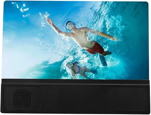 Miniatura 6 de ASHATA Lupa de pantalla de teléfono móvil de 12 pulgadas Amplificador de video HD con altavoz, lupa de pantalla de video de película de teléfono