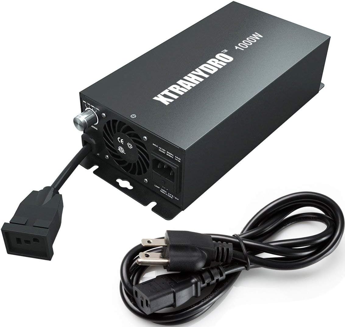 1000W Dimmable Digital Ballast, HPS & MH Supported, XTRAHYDRO Horticulture AUF1000 Watt Hydroponic Electronic Ballast for Grow Light